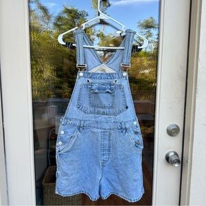 Vintage Light Wash Distressed Denim Overalls NOBO Modern Size Small